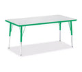 Jonti-Craft Berries Adult Height Color Edge Rectangle Table 30 x 60 in Green