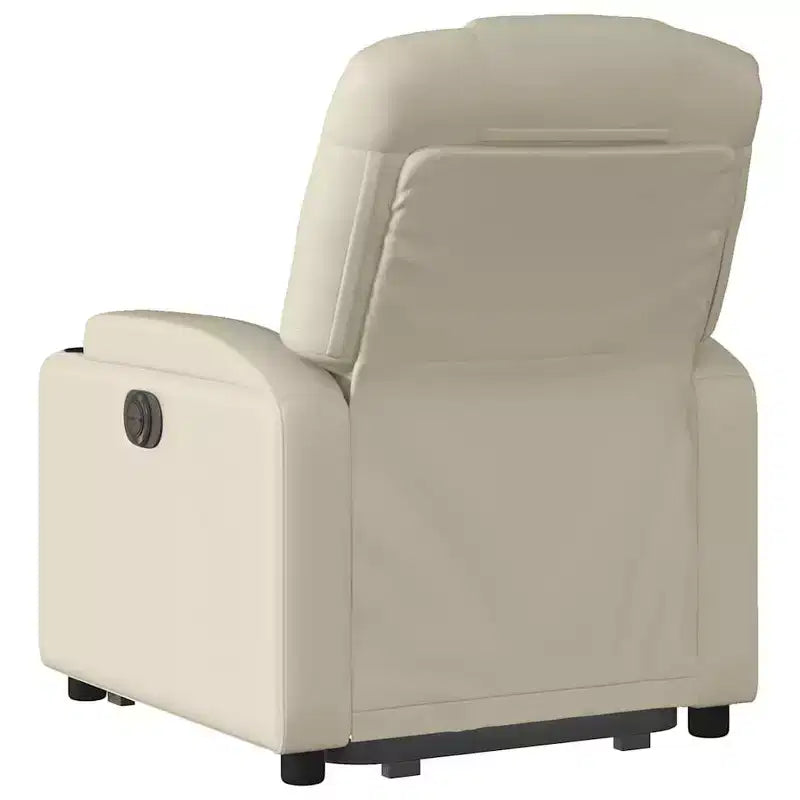 Fauteuil inclinable électrique Power Lift - Similicuir crème avec porte-gobelets