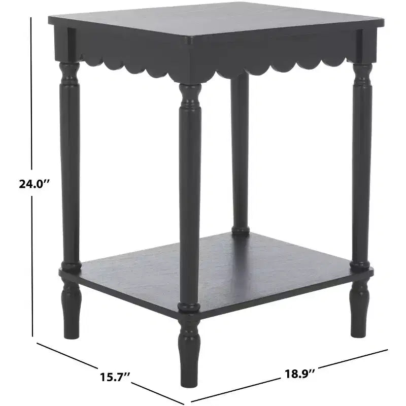 Table d'appoint style campagnard en pin et MDF