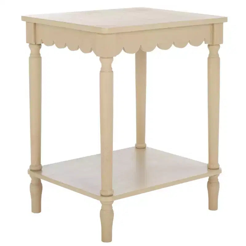 Table d'appoint style campagnard en pin et MDF