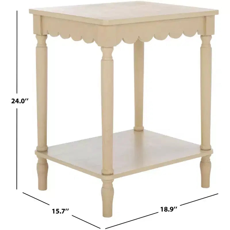 Table d'appoint style campagnard en pin et MDF
