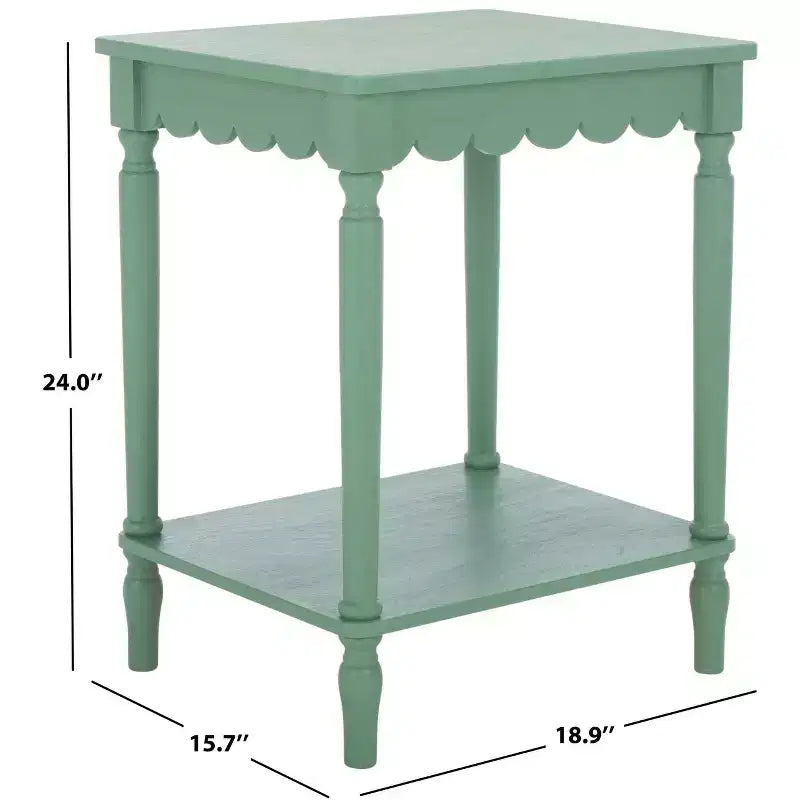 Table d'appoint style campagnard en pin et MDF