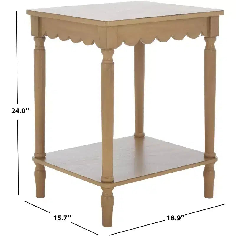 Table d'appoint style campagnard en pin et MDF