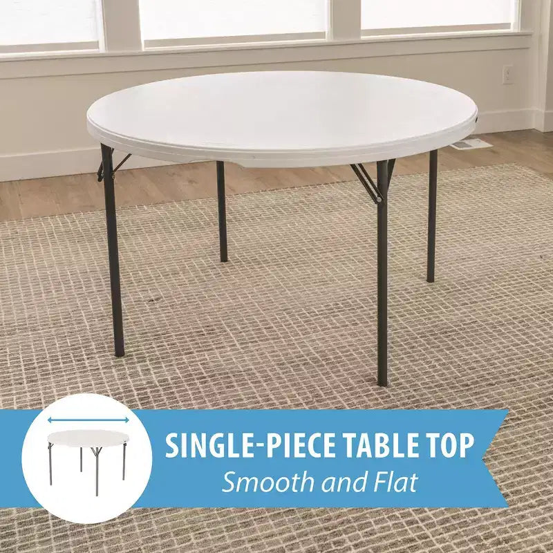 Table ronde emboîtable Lifetime 48", blanc (81111)