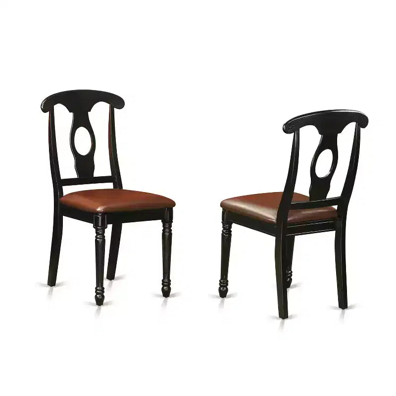 Ensemble de salle à manger 5 pièces - Table rectangulaire et 4 chaises, finition noire