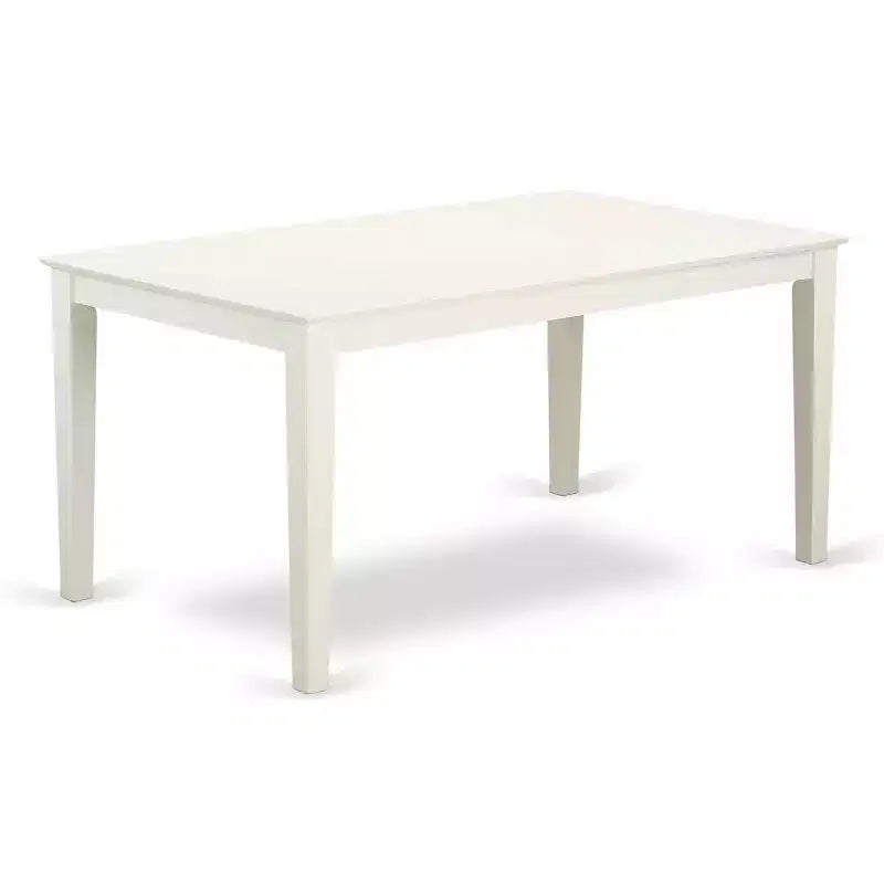 Ensemble de salle à manger rectangulaire 6 pièces avec banc et 4 chaises, blanc lin
