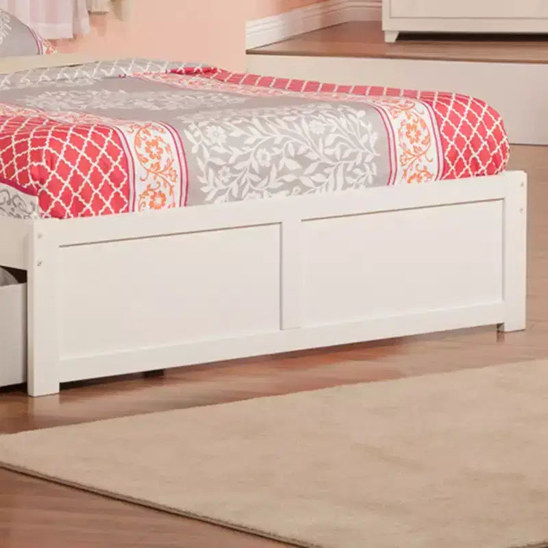 Tête de lit autoportante King Size avec cadre de lit plateforme, blanc