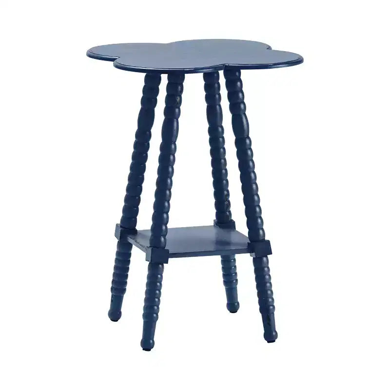 Crestview Collection Free Form Blue Solid Wood Accent_End Table
