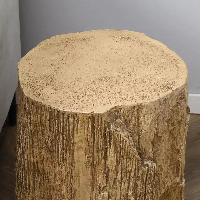 Table d'appoint en béton 17" souche d'arbre pour l'intérieur et l'extérieur