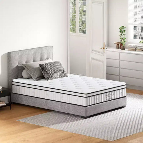 Matelas hybride Queen 12 po - Mousse à mémoire de forme et ressorts ensachés, fermeté moyenne