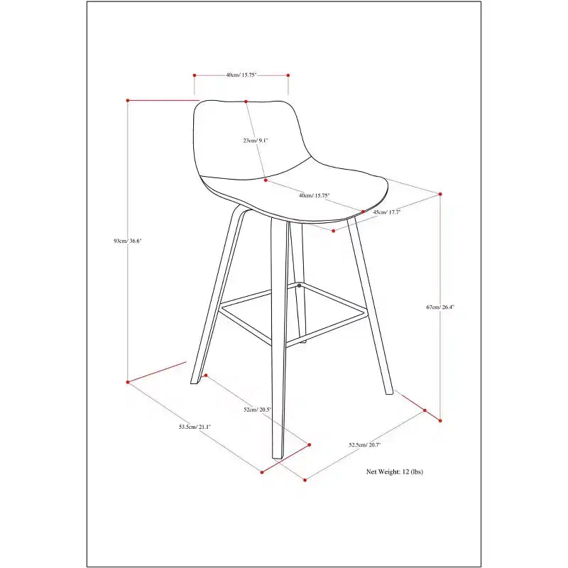 Lot de 2 tabourets de comptoir en bois courbé avec structure en bois courbé et assise en similicuir