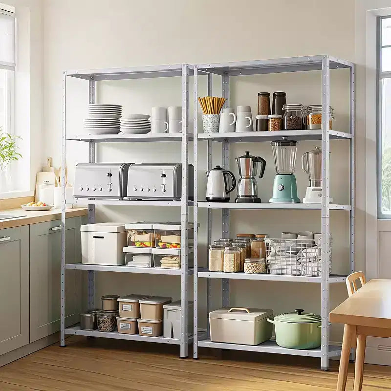 Étagère de Rangement COZONY 5 Niveaux en Acier Robuste, Capacité de 227 kg, Étagères Réglables pour Garage, Cuisine, Cellier, Salon