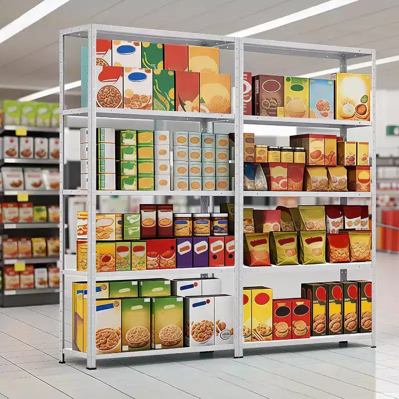 Étagère de Rangement COZONY 5 Niveaux en Acier Robuste, Capacité de 227 kg, Étagères Réglables pour Garage, Cuisine, Cellier, Salon