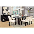 Set of 2 Stevenson White Leatherette Padded Open Slit Back Chair: High Back, Contemporary - HOMES: Inside + Out