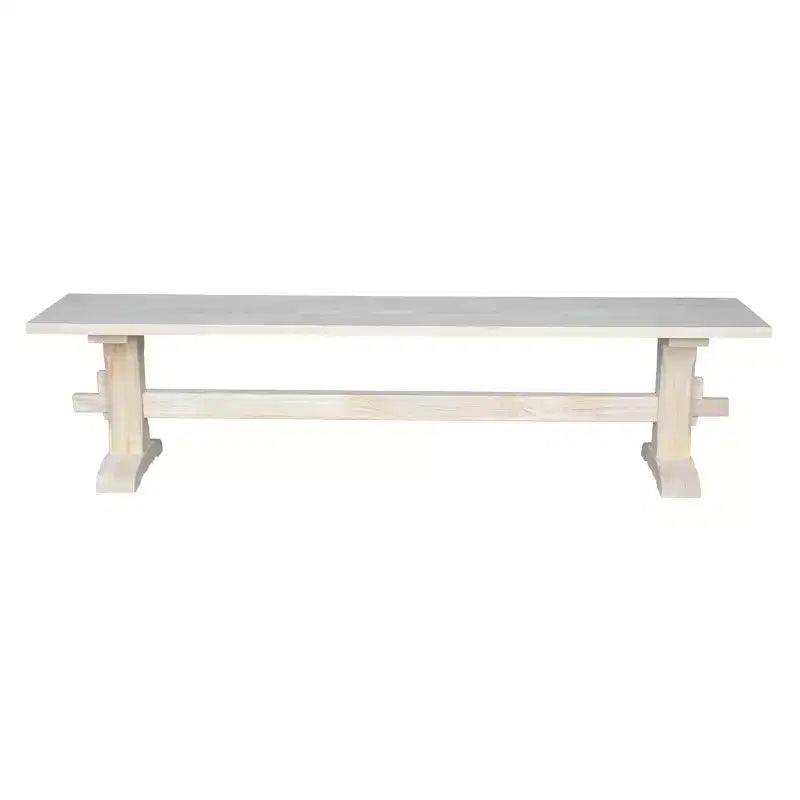 Banc tréteau 72" en parawood massif non fini - Prêt à peindre ou à teindre