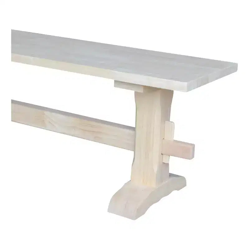 Banc tréteau 72" en parawood massif non fini - Prêt à peindre ou à teindre