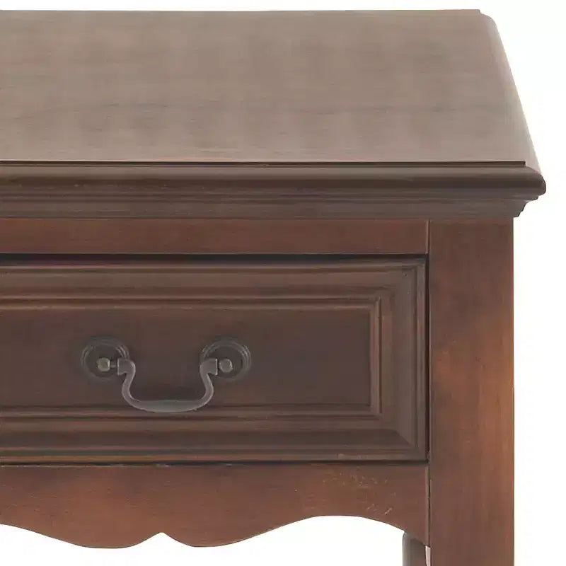 Table d'appoint biseautée Chestnut Square avec tiroir de rangement - Pin et MDF