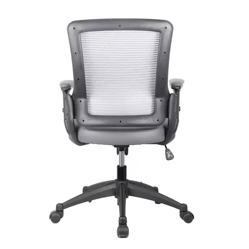 Chaise de bureau mi-dossier en maille et polyester avec accoudoirs réglables en hauteur