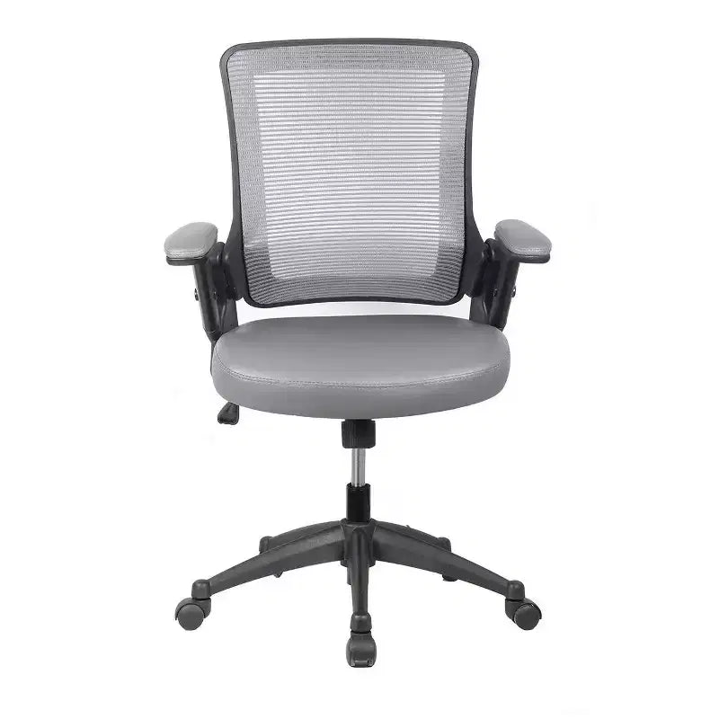 Chaise de bureau mi-dossier en maille et polyester avec accoudoirs réglables en hauteur