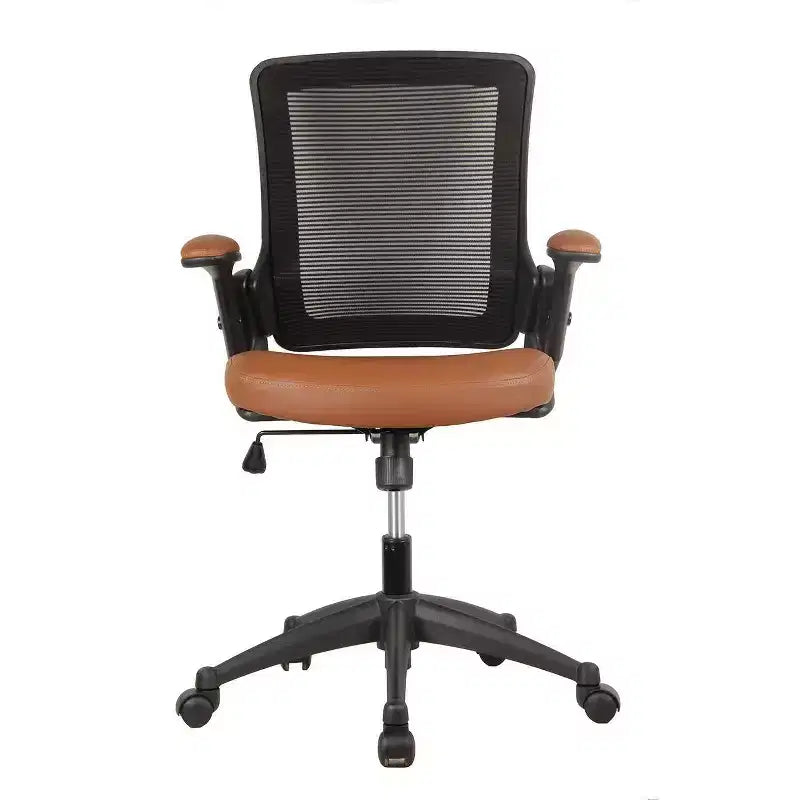 Chaise de bureau mi-dossier en maille et polyester avec accoudoirs réglables en hauteur