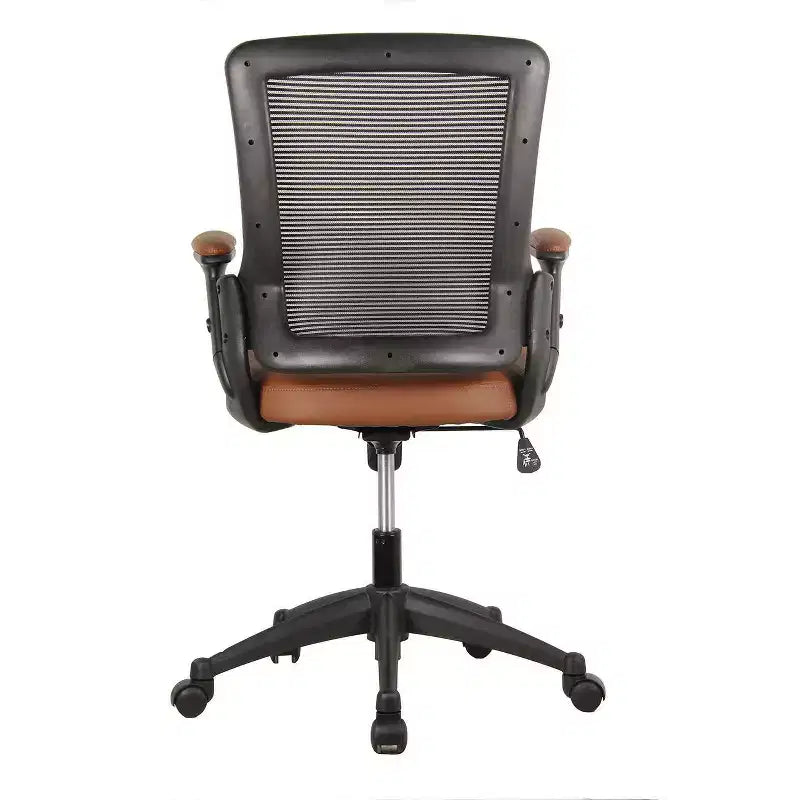 Chaise de bureau mi-dossier en maille et polyester avec accoudoirs réglables en hauteur