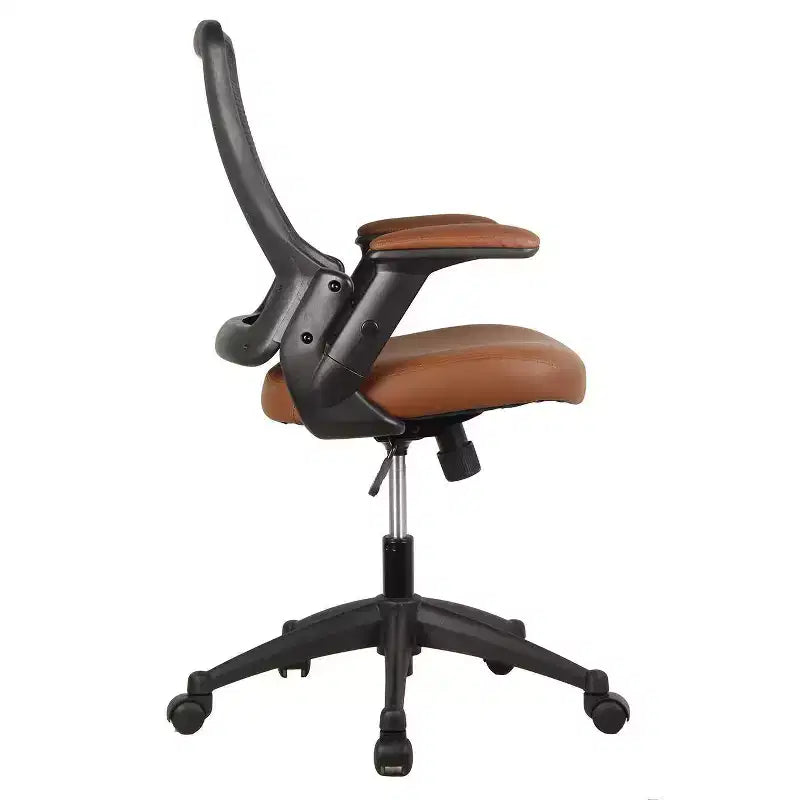 Chaise de bureau mi-dossier en maille et polyester avec accoudoirs réglables en hauteur