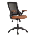 Chaise de bureau mi-dossier en maille et polyester avec accoudoirs réglables en hauteur