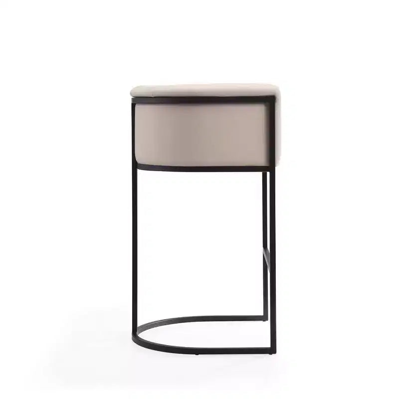 Lot de 2 tabourets de bar rembourrés en métal