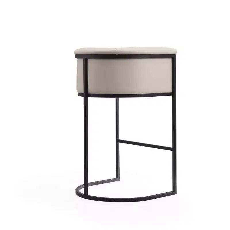 Lot de 2 tabourets de bar rembourrés en métal