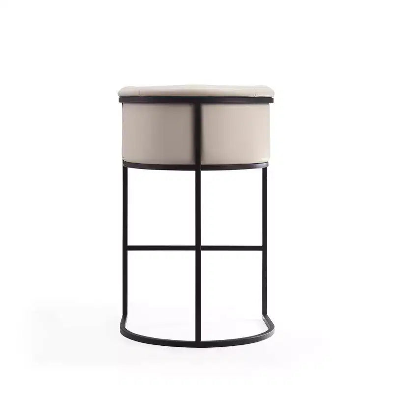 Lot de 2 tabourets de bar rembourrés en métal