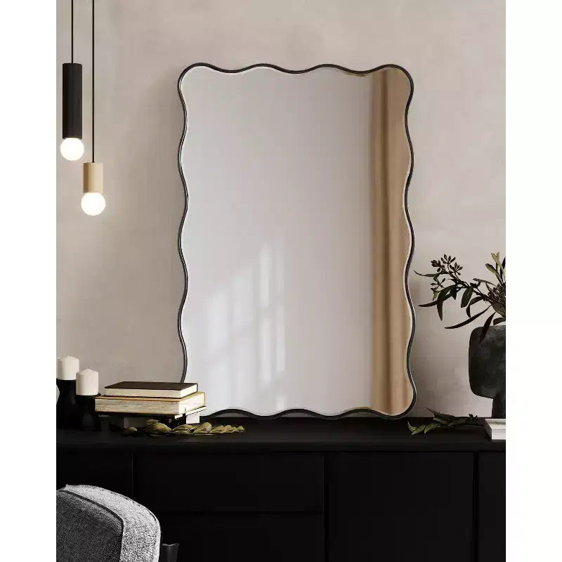Miroir mural décoratif festonné rectangulaire 24x36