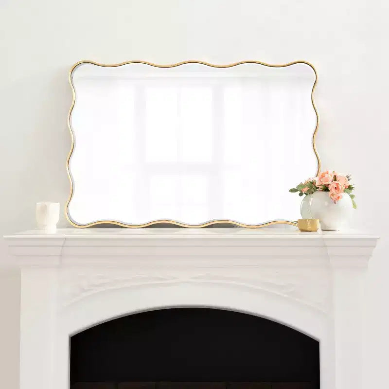 Miroir mural décoratif festonné rectangulaire 24x36