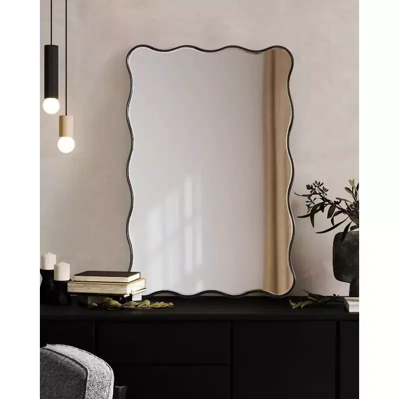 Miroir mural décoratif festonné rectangulaire 24x36